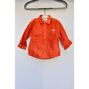 Corduroy Jacket for Kids Toddler Zip Up Burned Orange Italian Boys Jacket 2 y.o.